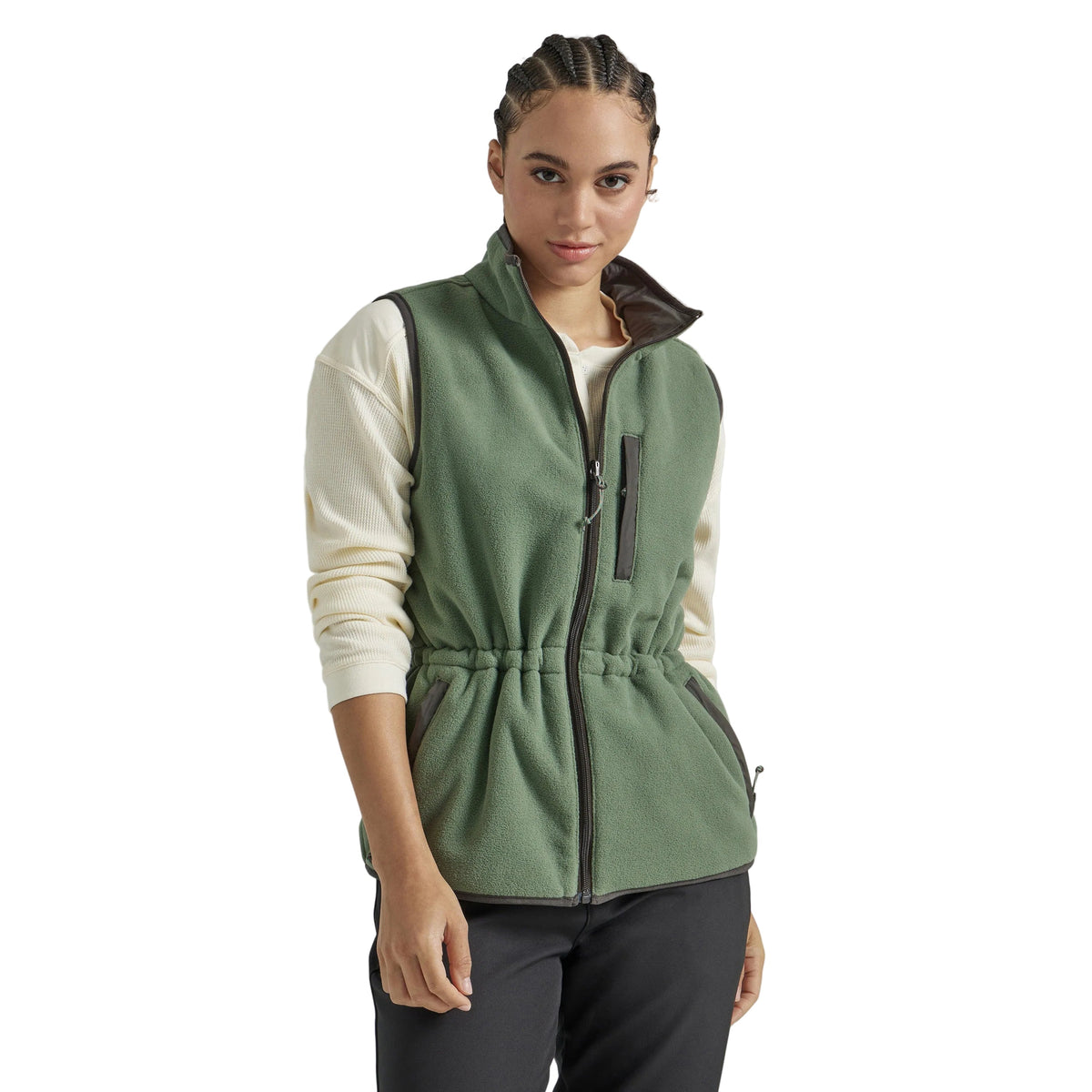 Wrangler Women's ATG Reversible Fleece Vest - Green/Grey