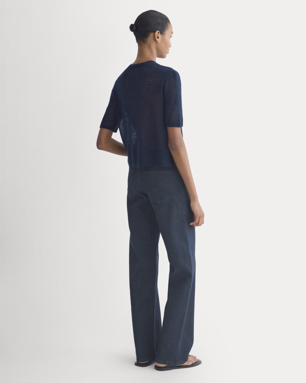The Air Alpaca? Short-Sleeve Cardigan | Navy