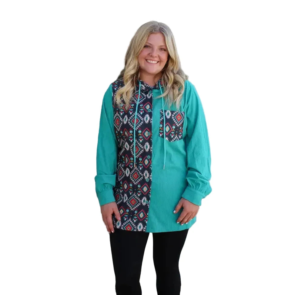 Rowdy Crowd Women's Gaucho Jacket - Teal