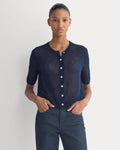 The Air Alpaca? Short-Sleeve Cardigan | Navy