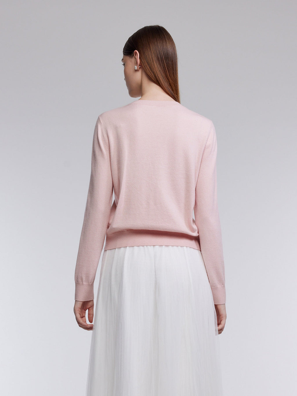 Textured Sheep Embroidered Women Cardigan