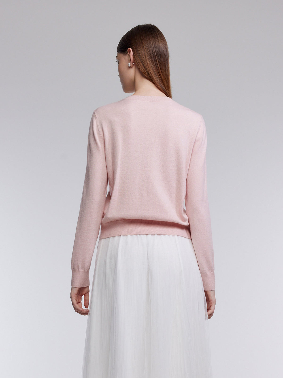 Textured Sheep Embroidered Women Cardigan