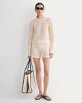 Open Knit Long-Sleeve Crew in Everyday Cotton | Canvas