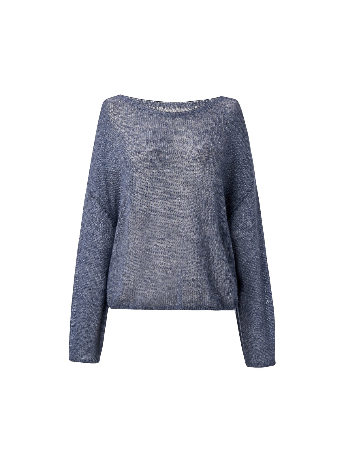 Cashmere Mulberry Silk Blend Boat Neck Women Knit Top