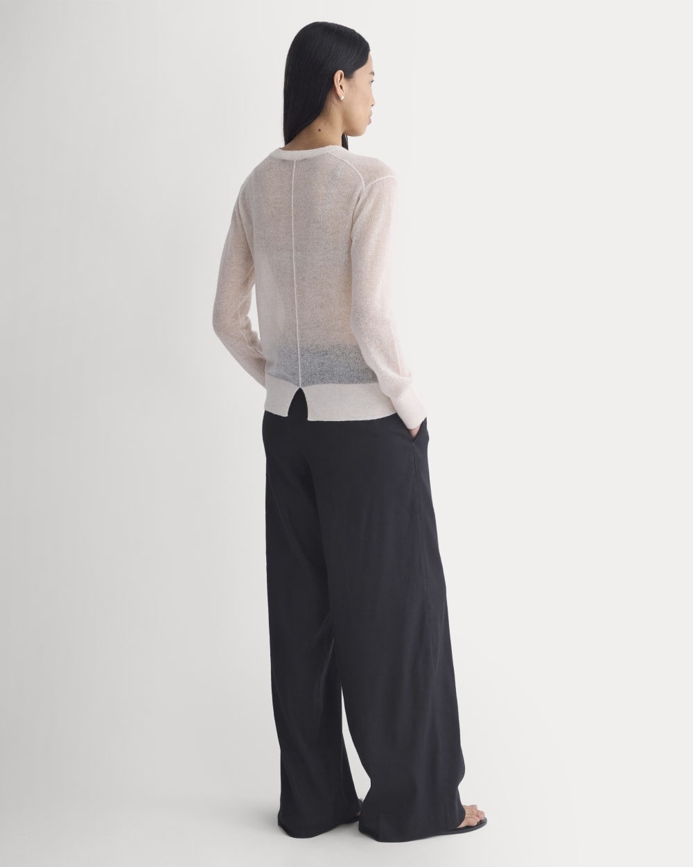 The Air Alpaca? Relaxed Crew Top | Soft Pink