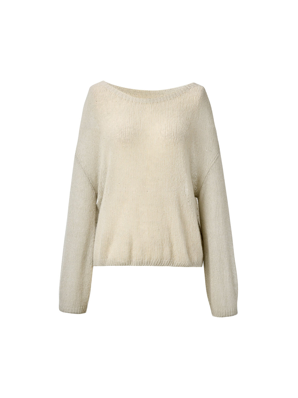 Cashmere Mulberry Silk Blend Boat Neck Women Knit Top