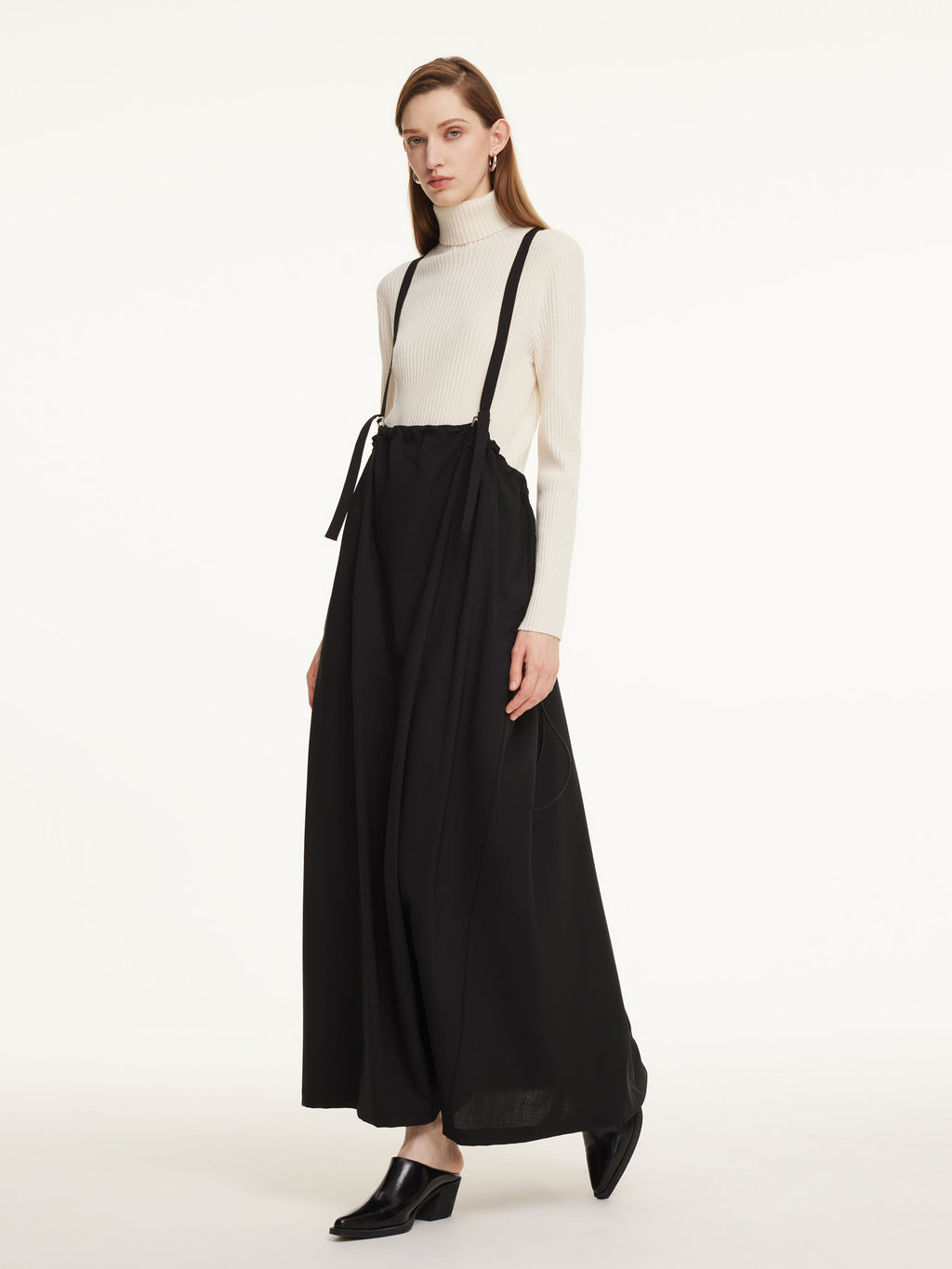 100% Wool Turtleneck Women Knit Top