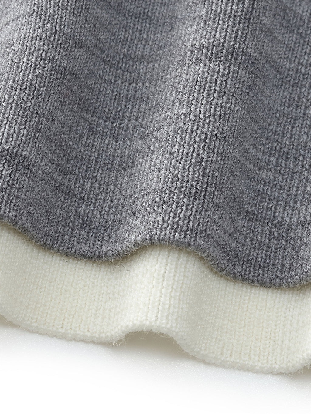 100% Wool V-Neck Women Mock-Layered Cardigan