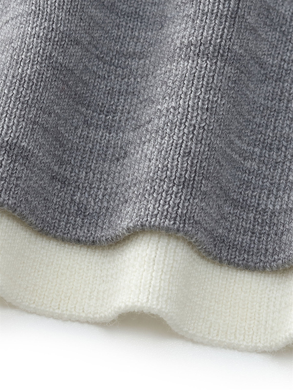 100% Wool V-Neck Women Mock-Layered Cardigan