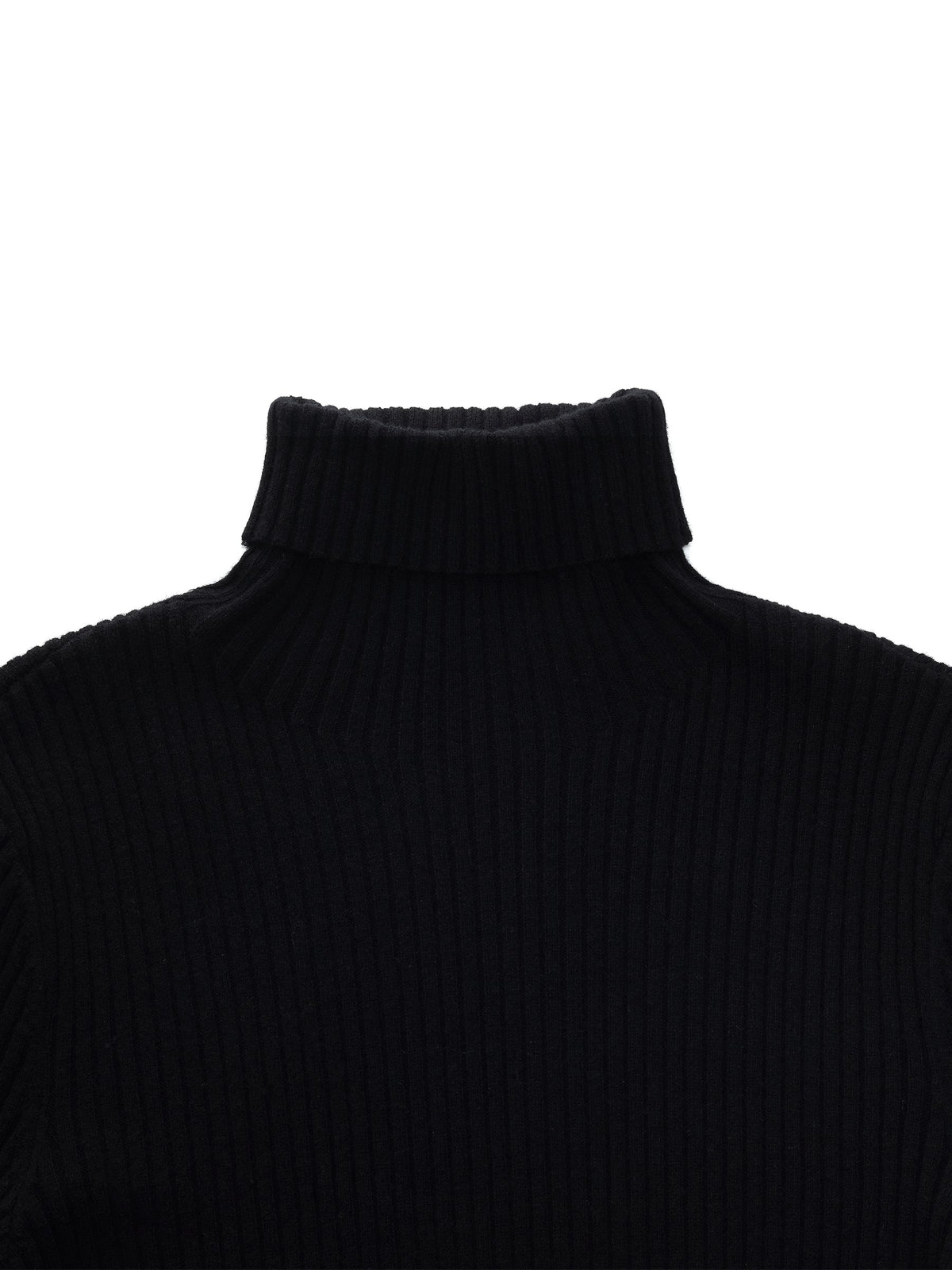 100% Wool Turtleneck Women Knit Top