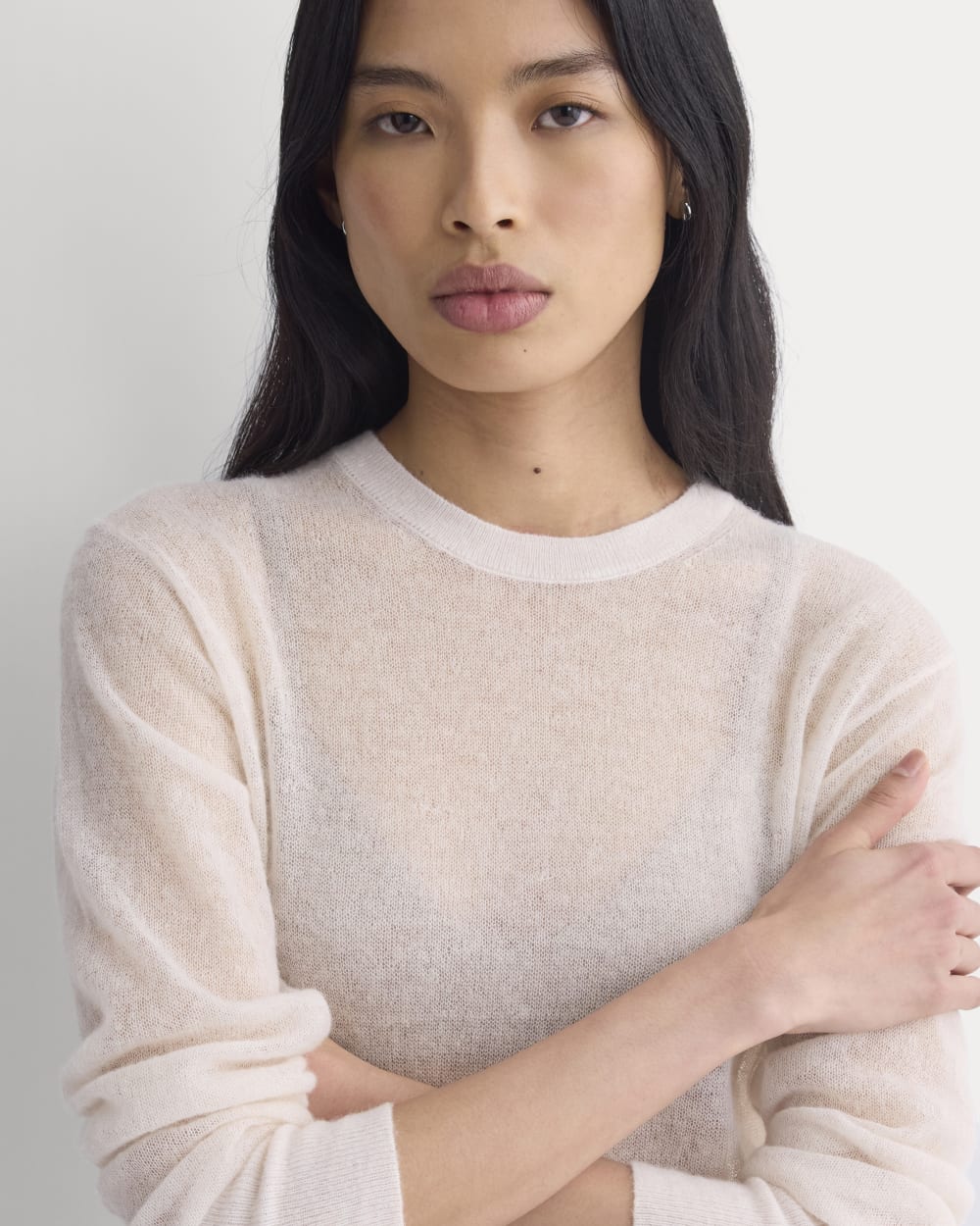 The Air Alpaca? Relaxed Crew Top | Soft Pink