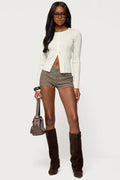 Maureen Button Ribbed Knit Cardigan