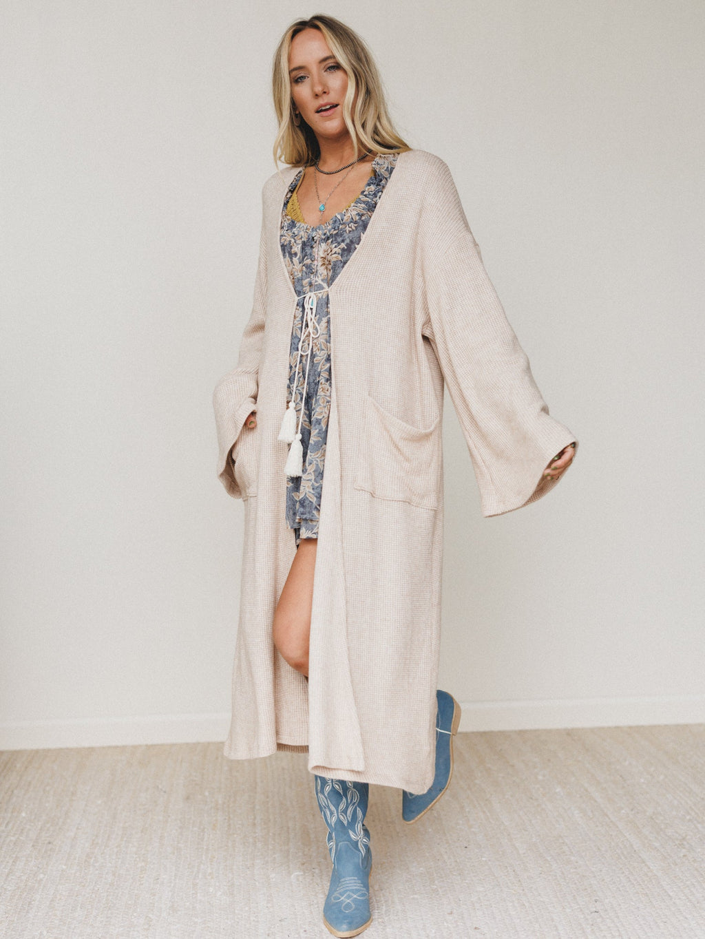 The Nest Emma Lu Duster Cardigan - Oatmeal - Pre Order