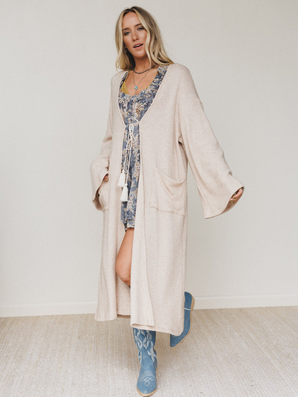 The Nest Emma Lu Duster Cardigan - Oatmeal - Pre Order