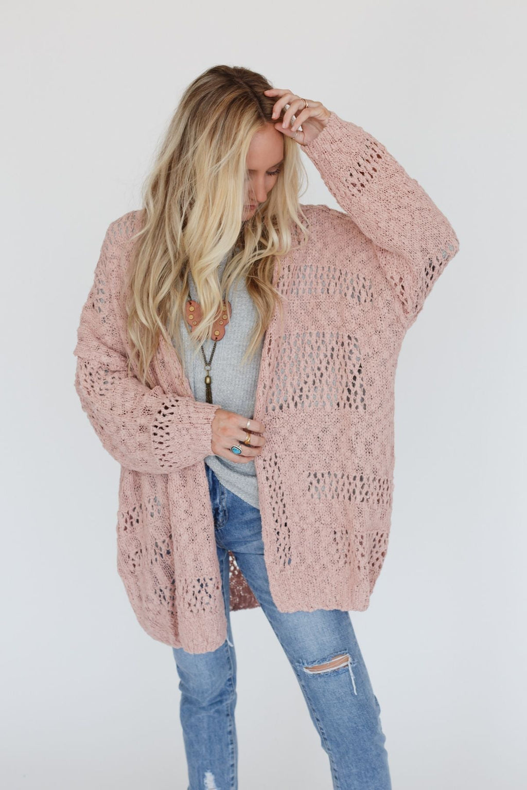 Cara Oversized Cardigan - Pink - Pre Order