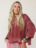 Francis Sweater Top - Wine - Pre Order