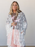 The Nest Floral Lace Dreams Kimono - Off White