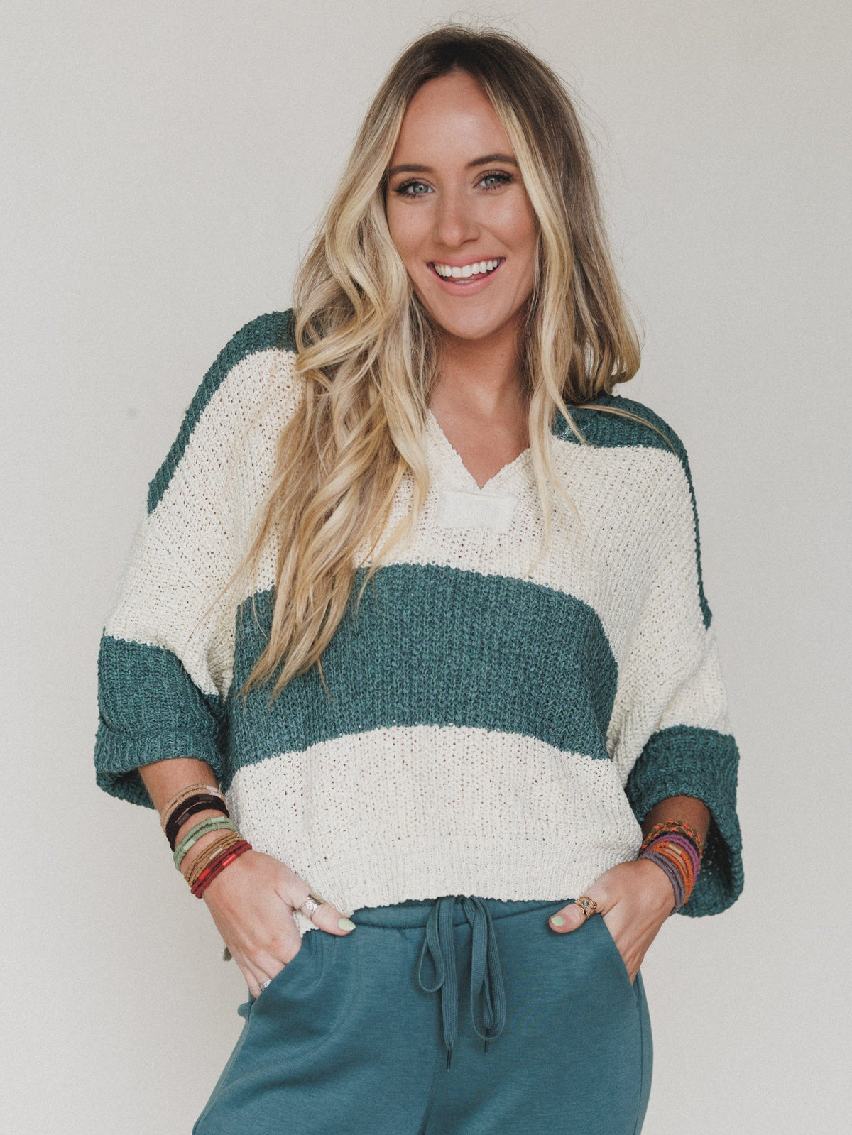 Sandy Stripes Sweater - Ash Jade - Pre Order