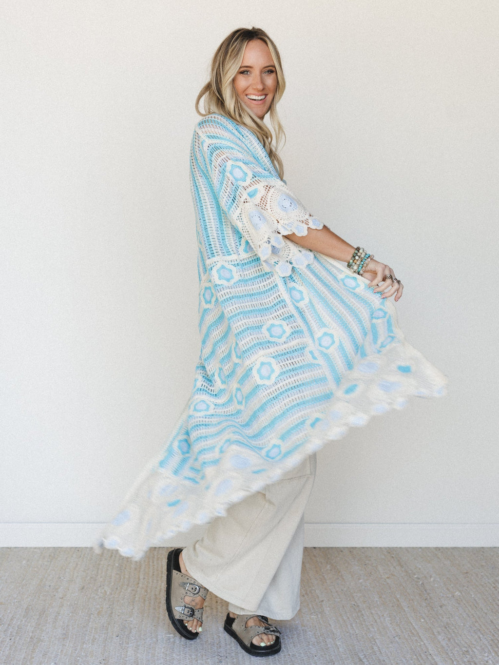 Spring Groove Duster - Sky Multi - Pre Order
