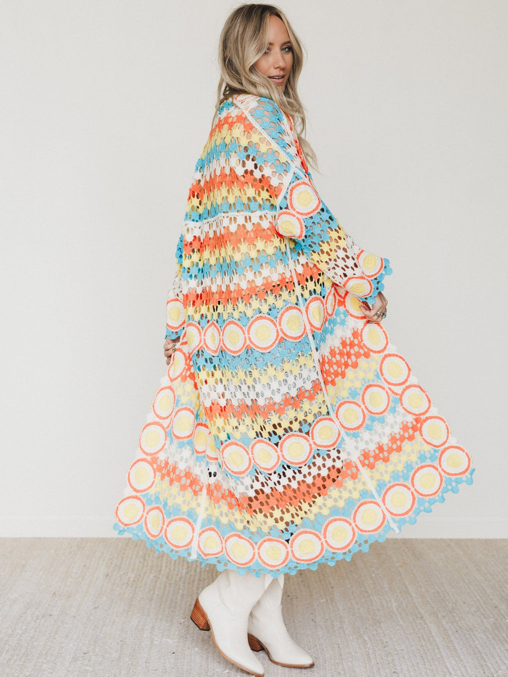 Dream Side Cardigan - Orange Multi - Pre Order