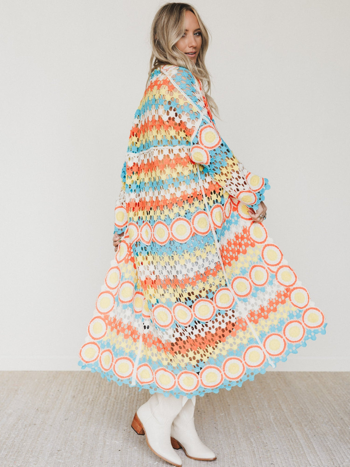 Dream Side Cardigan - Orange Multi - Pre Order