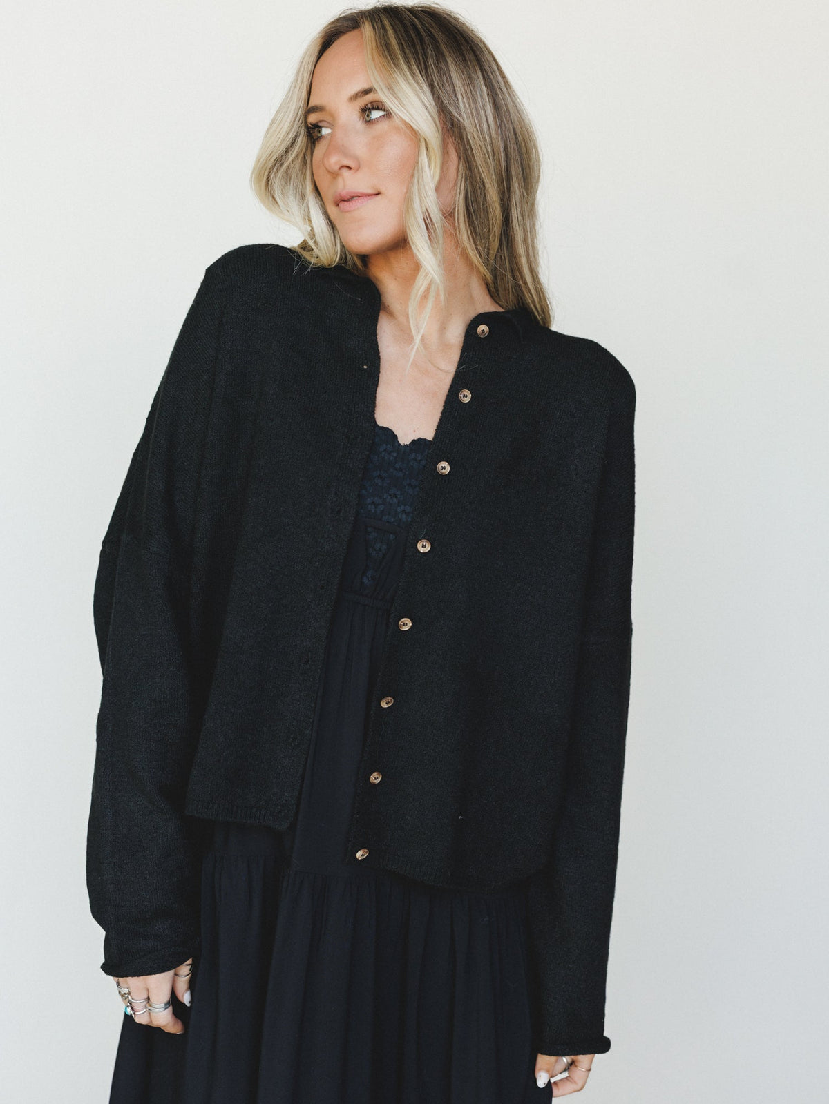 Simply There Cardigan - Black - Pre Order