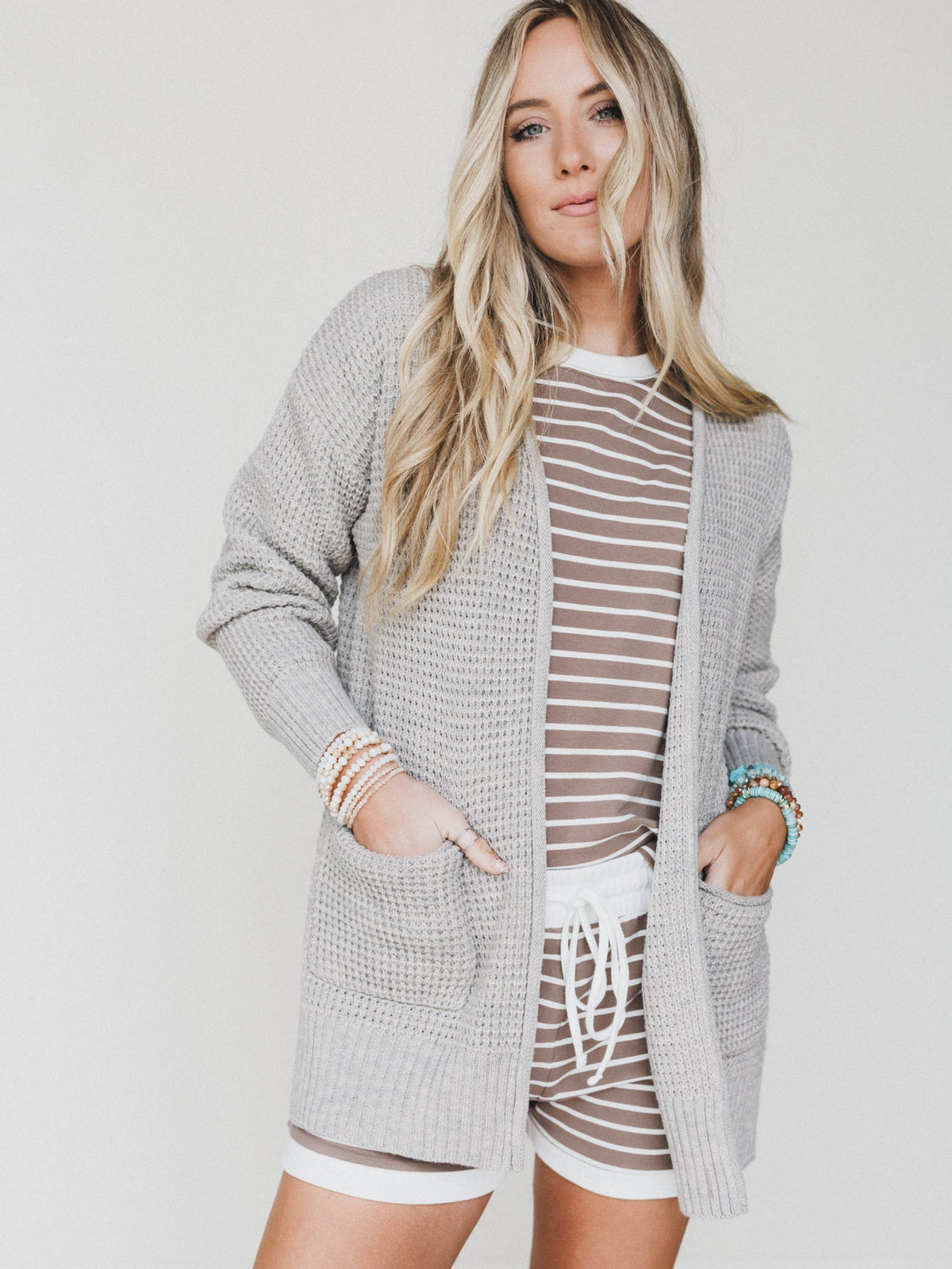 Cuddle Ready Cardigan - Heather Beige - Pre Order