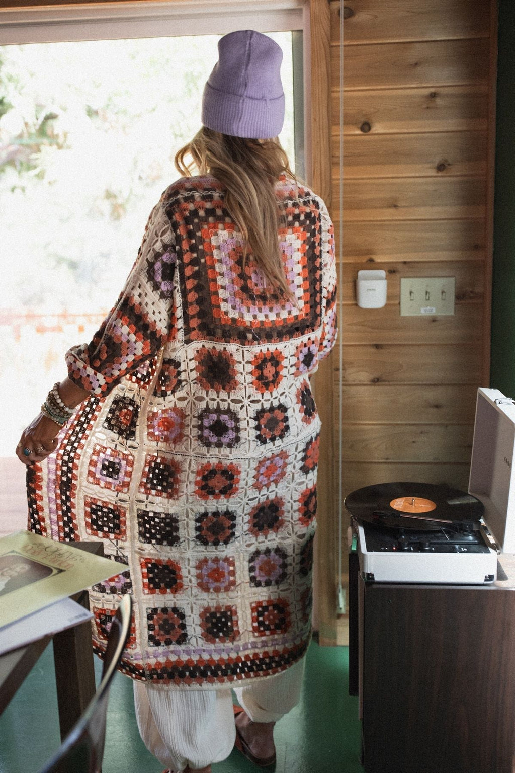 The Nest Soulful Wanderer Crochet Duster - Brown Multi - Pre Order