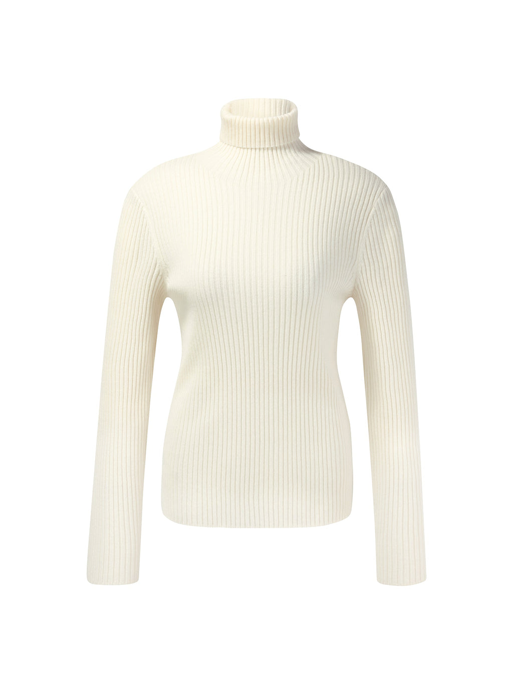 100% Wool Turtleneck Women Knit Top