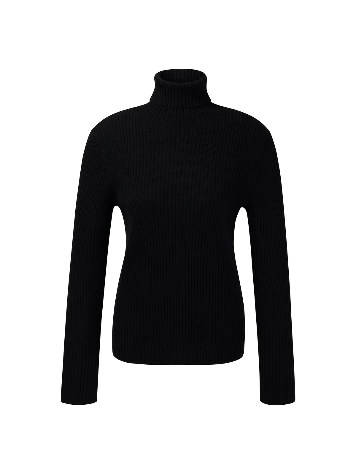 100% Wool Turtleneck Women Knit Top