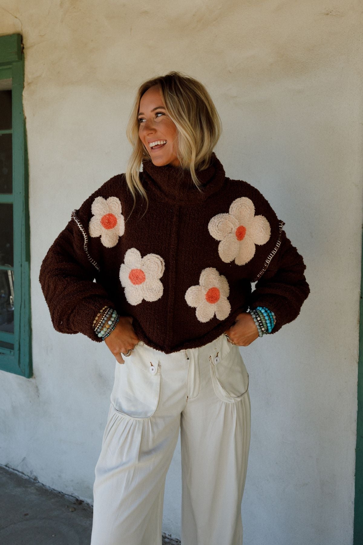 Petal Warmth Sweater - Brown - Pre Order